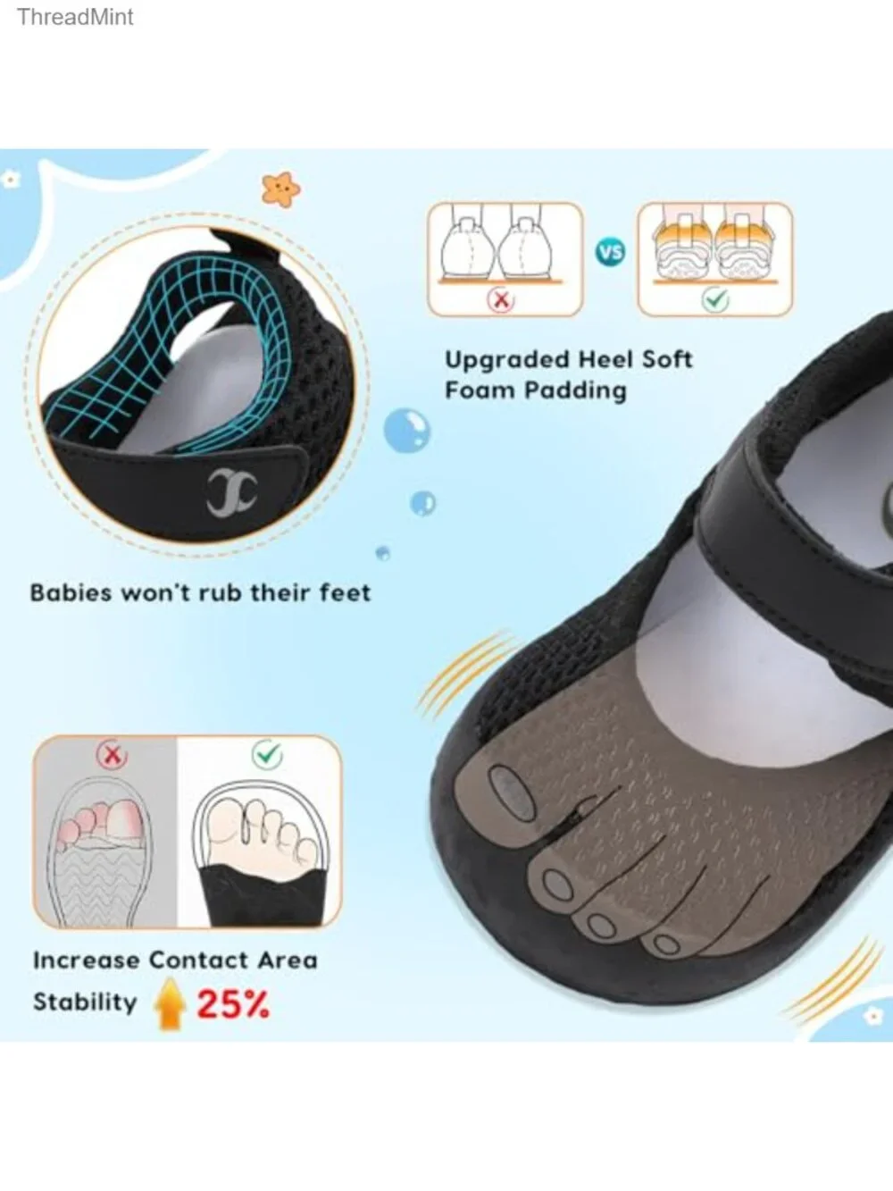 Toddler Water Sandals Barefoot Walking Shoes Non-Slip